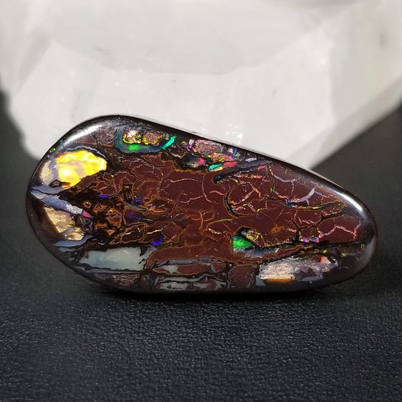 ***SOLD***     Incredible Australian Yowah Opal * 27.4 x 13.6 x 5.6mm - Picture 11 of 11